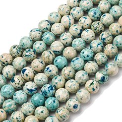 Natural Dyed Marble Beads Strands&nbsp;G-P593-8mm-04