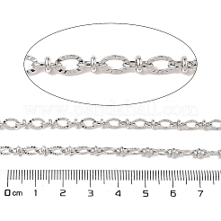 変色しない304ステンレススチールの楕円形リンクチェーン  ハンダ付け  ステンレス鋼色  6.5x3.5x1mm  約25m /ロール&nbsp;CHS-P018-22P