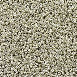 MIYUKIラウンドロカイユビーズ  日本製シードビーズ  11/0  （rr181)亜鉛メッキシルバー  11/0  2x1.3mm  穴：0.8mm  約5500個/50g&nbsp;SEED-X0054-RR0181