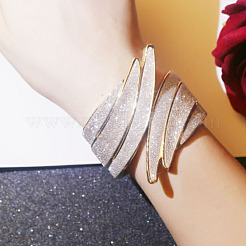 Sparkling Wing Wrap Cuff Bangle&nbsp;BJEW-K223-06KCG-02