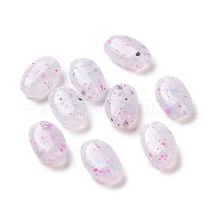ポイント模様ビーズ付き不透明アクリル  ライス  アザミ  13.4~14.3x9.2x5.3~5.5mm  穴：1.8mm&nbsp;LS-OACR-G010-01C