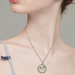40Pcs 304 Stainless Steel Pendant Cabochon Settings&nbsp;STAS-BBC0008-44P