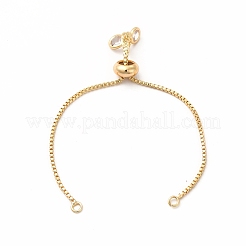 Adjustable Brass Glass Slider Bracelets&nbsp;KK-A178-05G