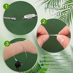 20Pcs 304 Stainless Steel Cable Wire Keychain&nbsp;AJEW-GA0006-85