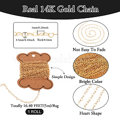 Brass Heart Link Chains&nbsp;CHC-TA0001-13