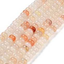 天然の金色のシルク翡翠ビーズ連売り  ロンデル  8x5mm  穴：1mm  約73~75個/連  14.65~14.88''（37.2~37.8センチメートル）&nbsp;G-D481-21