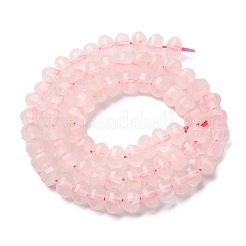 天然石ローズクォーツビーズ連売り  多面カット  カボチャ  8x5mm  穴：1mm  約70~72個/連  14.17''~15.16''（36~38.5センチメートル）&nbsp;G-P587-D11-02