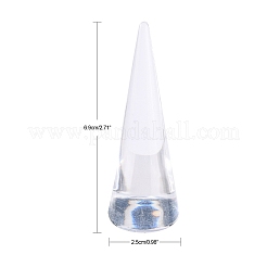 プラスチックリングディスプレイ  コーン  透明  23~25x60~69mm&nbsp;RDIS-R028-06
