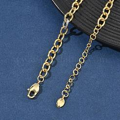 Two Tone Brass Cable Chain Necklaces&nbsp;KK-C251-35GP