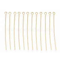 真鍮製9ピン  長持ちメッキ  本金メッキ  ニッケルフリー  18KGP本金メッキ  24ゲージ  40mm  穴：1.6mm  ピン：0.5mm&nbsp;KK-G331-09-0.5x40