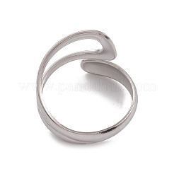 変色しない304ステンレススチールワイヤーノットオープンカフリング女性用  ステンレス鋼色  usサイズ6（16.5mm）&nbsp;RJEW-G285-34P