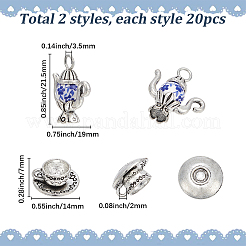 40Pcs 2 Styles Tibetan Style Alloy Charms&nbsp;FIND-SC0022-92