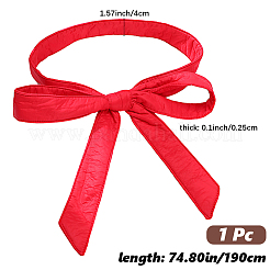 布製のウエストベルトを結ぶ  コートの装飾用  レッド  1900x40x2.5mm&nbsp;AJEW-WH20018-21B