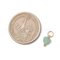 Natural Mixed Gemstone Heart Charms&nbsp;X-PALLOY-JF04905-01