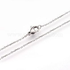 Non-Tarnish 304 Stainless Steel Cable Chain Necklaces&nbsp;NJEW-G313-16P