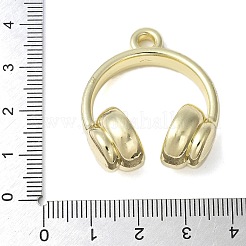 合金ペンダント  ラックめっき  ヘッドセット  ゴールドカラー  34x29.5x14mm  穴：3.5mm&nbsp;FIND-L025-13G