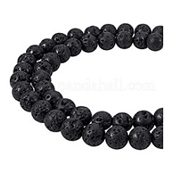 Natural Lava Rock Stone Bead Strands&nbsp;G-PH0028-8mm-04