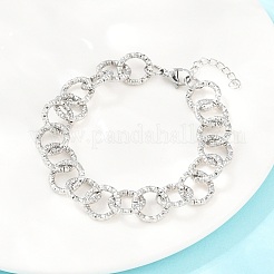 Hammered 304 Stainless Steel Rolo Chain Bracelets for Women&nbsp;BJEW-A160-10P