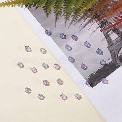 Two Tone Transparent Spray Painted Acrylic Bead&nbsp;X-ACRP-T005-26