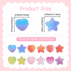 120Pcs 12 Colors Imitation Candy Food Style Resin Cabochons&nbsp;RESI-SC0036-52
