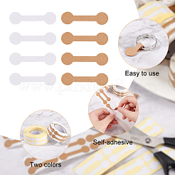 6 Rolls 2 Colors Barbell Paper Self-Adhesive Blank Stickers&nbsp;DIY-FG0004-27