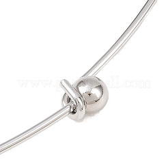 1.5mm 304ステンレスネックレス製作  硬いネックレス  変色しない  ステンレス鋼色  内径：5.20インチ（13.2cm）&nbsp;STAS-P434-04P