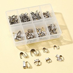 220Pcs 8 Style 304 Stainless Steel Snap on Bails&nbsp;STAS-FS0001-26