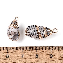 Electroplated Natural Shell Pendants&nbsp;BSHE-T015-04