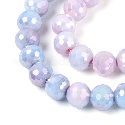 Anti-Tarnish Electroplate Glass Beads Strands&nbsp;GLAA-N056-6mm-06