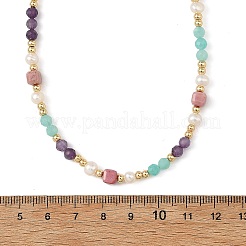 Gemstone & Natural Cultured Freshwater Pearl Beads Necklaces for Women&nbsp;NJEW-JN06518-02