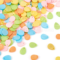 150Pcs 5 Colors Spray Painted Natural Freshwater Shell Teardrop Charms&nbsp;SHEL-TA0001-23