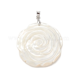 Natural White Shell Pendants&nbsp;BSHE-E029-03P-01