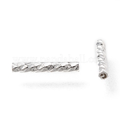 段ボール真鍮チューブビーズ  長持ちメッキ  925銀メッキ  10x1.5mm  穴：0.7mm&nbsp;KK-H759-28A-S