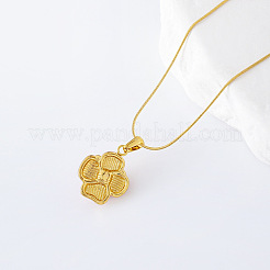 3Pcs Stainless Steel Pearl Pink Enamel Flower Pendant Necklaces for Women&nbsp;KQ5825