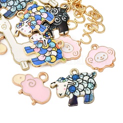 Alloy Enamel Pendants&nbsp;ENAM-FP0002-48