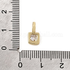 Brass Pave Cubic Zirconia Charms&nbsp;CU-CBA7D12-22G-01