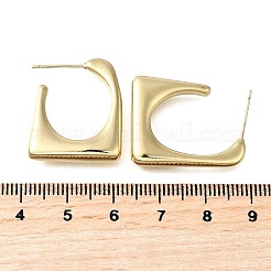 Trapezoid Brass Stud Earrings&nbsp;EJEW-S261-03G
