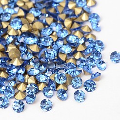 バックメッキA級ダイヤモンドポイントガラスラインストーン  ライトサファイア  1.9~2mm  約1440個/セット&nbsp;X-RGLA-SS6-005