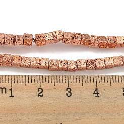 Electroplated Natural Lava Rock Beads Strands&nbsp;G-E602-03-A