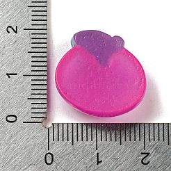 ハロウィーンテーマの不透明樹脂デコデンカボション  りんご  19x19x7mm&nbsp;RESI-E057-01G
