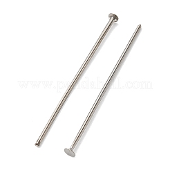 鉄平頭ピン  ジュエリー作りパーツ  プラチナ  20ゲージ  30x0.8mm  ヘッド：2mm&nbsp;IFIN-YW0001-42A