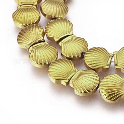 Electroplated Non-magnetic Synthetic Hematite Beads Strands&nbsp;G-P392-L06