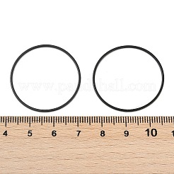 イオンプレーティング（IP）304ステンレススチールリンクリング  ニッケルフリー  丸いリング  ブラック  30x0.8mm&nbsp;S-STAS-S079-13-B06-B