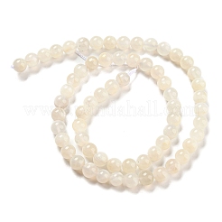 Natural White Moonstone Beads Strands&nbsp;X-G-F306-05AB-6mm-01