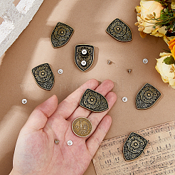10Pcs Alloy Decorative Rivets&nbsp;BUTT-FH0001-028AB