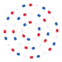 オペークアクリルヨーロピアンビーズ  バレル  ミックスカラー  9x6mm  穴：4mm  3色  約60PCS /カラー  180個/セット&nbsp;OACR-NB0001-05