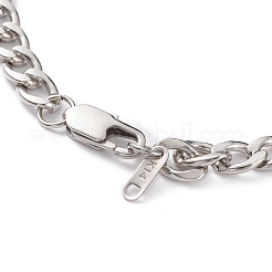 Tarnish Resistant Men's 304 Stainless Steel Cuban Chains Bracelets and Necklaces Jewelry Sets&nbsp;SJEW-JS01159
