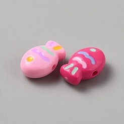 Opaque Acrylic Beads&nbsp;OACR-WH20001-14
