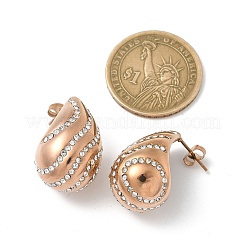 304 Stainless Steel Teardrop Stud Earrings&nbsp;EJEW-B108-07RG