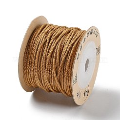 ポリエステルツイストコード  ラウンド  DIYのジュエリーには  ゴールデンロッド  1.2mm  約38.28ヤード（35m）/ロール&nbsp;OCOR-G015-01B-34